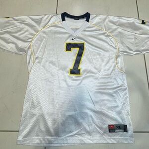 Nike Team Apparel Men's Vintage Michigan Wolverines White Football Jersey #7 XL